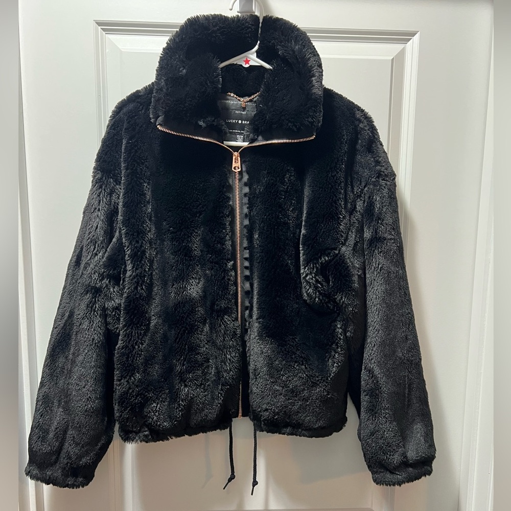 Lucky Brand Black Teddy Jacket